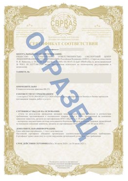 Образец Сертификат СТО 01.064.00220722.2-2020 Осинники Сертификат СТО 01.064.00220722.2-2020 